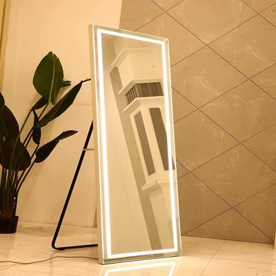 China Fashionable hot selling lighted modern design style salon equipment touch sensor mirror for barber shop stying station for sale