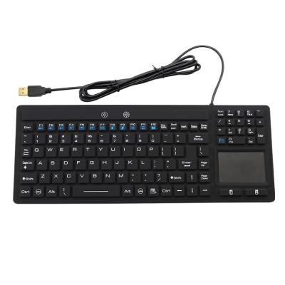 China 108 Key Computer Keyboard Waterproof Sealed Silicone Keyboard With Built-in Touch Pad (USB) for sale