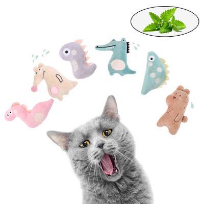 China Wholesale interactive catnip toy catnip toy dinosaur puppet foreign trade six-piece blister combination viable for sale