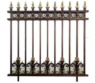 China Easily Assembled Luxury Art Villa Aluminum Alloy Railing Iron Aluminum Fence Yard Fence European Style Cast Aluminum Yard Fence for sale