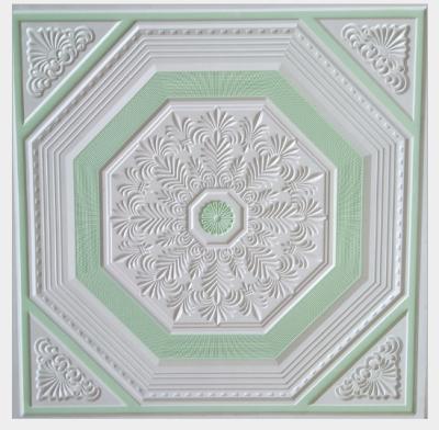 China Fireproof PVC Gypsum Ceiling Tiles 605*605mm Decorative PVC Laminated Gypsum Plasterboard for sale