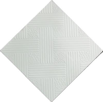 China Modern Interior Decoration PVC Gypsum Ceiling Tiles PVC Laminated Gypsum Ceiling Tiles for sale