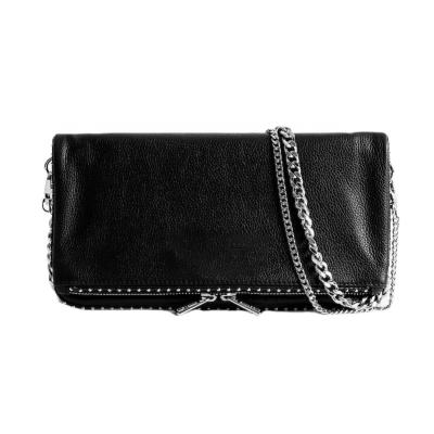 China Other 2023 Designer Brand Women Wings Shoulder Bag Rivet Vintage Handbag Leather Party Classic Black Cross - Body Bag for sale