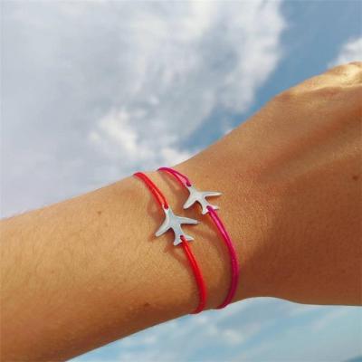 China Stainless Airplane Bracelet or Airplane Anklet Wanderlust Travel Inspired Jewelry Minimalist Style for sale