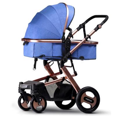 China Baby Land Luxury Baby Stroller Furniture Manufacturer Fashionable/Deluxe Folding Baby Carriage 3-in-1 for sale