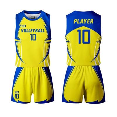 China Custom Sublimated Durable Quick Dry Comfort Mens Breathable Polyester Volleyball Jersey / Shorts / Set for sale