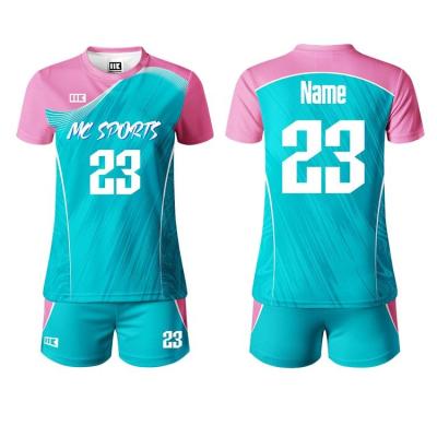 China Jersey / Shorts / Set Volleyball Logo Number Printing Customized Volleyball Jersey Uniform Wholesale Set for sale