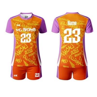 China Jersey / Shorts / Fashion Set Custom Design Your Own Sublimation Volleyball Uniforms Men's Sports Jersey for sale