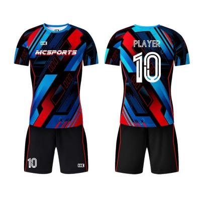 China Sportswear Sets Custom Design Sublimated Club Soccer Match Set Adults Men Practice Soccer Shirts Soccer Uniform for sale