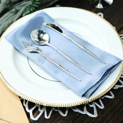 China Restaurant satin cloth napkins washable napkins for wedding cloth napkins statin for sale