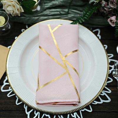 China Washable Dinner Napkins Cloth Oxford Bronzing Table Napkins Tissue Cloth Towel Standard Size for sale