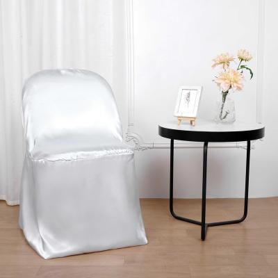 China Wholesale Stretch Satin Hotel Party Banquet Wedding Chair Cover Chairs Covers Events Wedding for sale