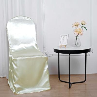 China Universal Stretch Running Satin Chair Cover For Wedding Or Events Banquet Chair Cover for sale