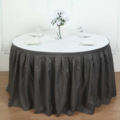 China Reusable running table skirt rectangular hotel restaurant round table skirt for wedding banquet for sale