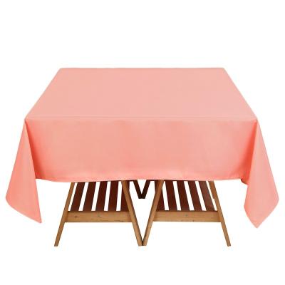 China Be Dustproof Polyester Tablecloths Solid Color Oilproof Stock Tablecloth Luxury Wedding for sale