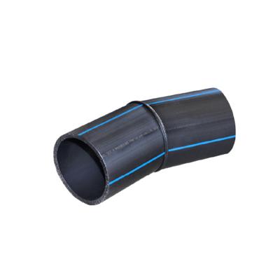 China pe80 pe100 sdr11 sdr 17 sdr hdpe pipe welding fittings 17.6 bend 22.5 degree elbow equal for sale