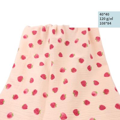 China Factory price non-fluorescence 40S cotton muslin gauze antistatic organic fabric fabric printing for baby wrap for sale