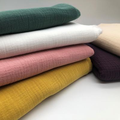 China Cotton Light Weight Solid Color Double Gauze Eco Friendly Natural 100% Organic Muslin Wrap Cloth for sale