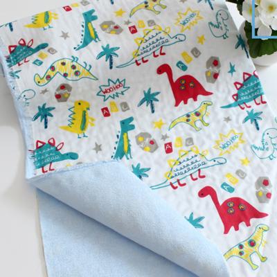 China Double layer waterproof cotton factory price pul breathable waterproof printed fabric for diaper cloth for sale