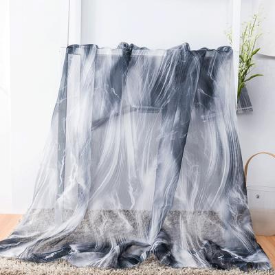 China 30D Chiffon Anti-Static Handmade Lightweight Thin Ink Printed Chiffon Fabric For Scarf for sale