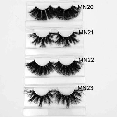 China Wholesale 25MM Siberian 3D Mink Strip Lashes Private Label Real Natural Soft Packing 3D Mink Eyelashes for sale