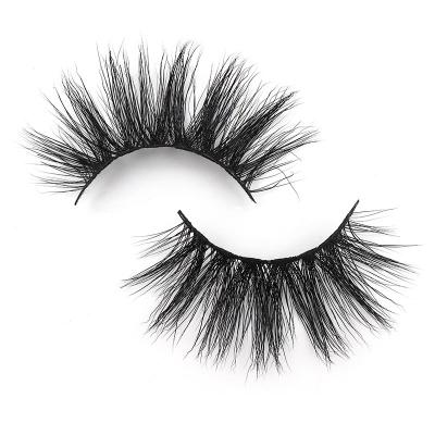 China 25mm Soft Natural Mink Eyelash Fluffy 3D Mink Lashes Wholesale Wispy 3D Mink Eyelashes for sale