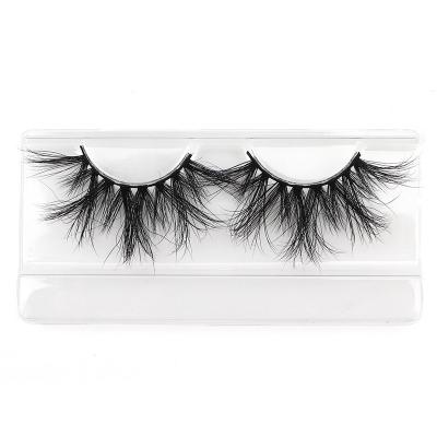 China Private Label 25mm Natural Soft Wholesale Eyelashes With Custom Eyelash Packaging Box Made By 5D 4D 3D Mink Eyelashes Vendor for sale