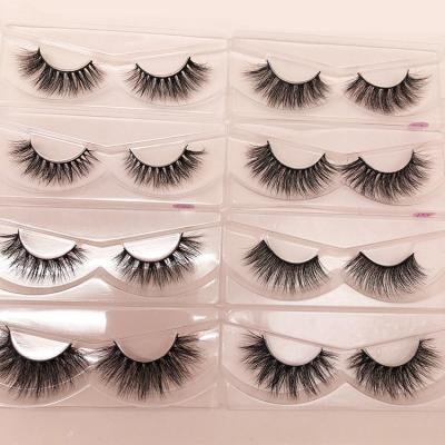 China Wholesale Different Natural Soft Eyelashes 3D Mink Lashes 100% Real Mink Fur False Eyelashes for sale