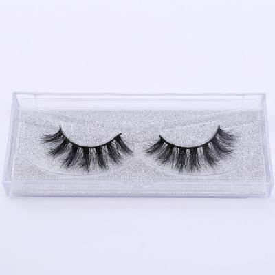 China 2019 Soft Natural Mink Eyelashes Vendor Hand Made 3D False Eyelashes Wholesale Create Own Brand Private Label 3D Mink Eyelashes D108 for sale