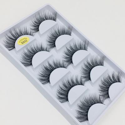 China Anerry 6D Natural Soft Faux Mink Eyelash Custom Label Cruelty Free Vegan Whips 6D Silk Eyelashes G6 Series for sale