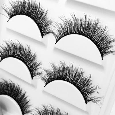 China Cheap False Lashes Soft 2020 New Styles Natural Look Wholesale Fake Mink Eyelashes 5D Natural for sale