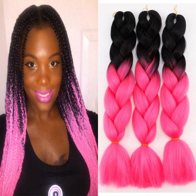 China Wholesale 48inch 100g Ombre Color High Temperature Jumbo Braid Expression Fiber Braiding Hair for sale