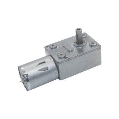 China Totally Enclosed Motor 12v DC Motor Permanent Magnet Worm Gear Reduction For Safe Box for sale