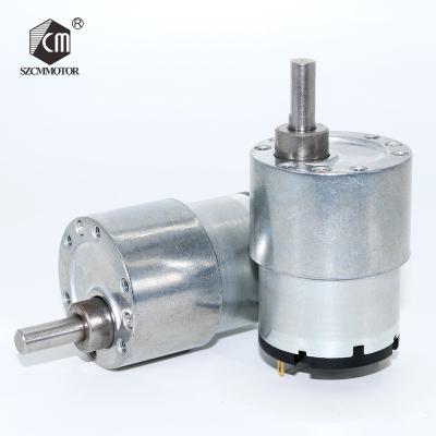 China 12V 35RPM 37mm Eccentric Shaft Metal Gearbox Gear Totally Enclosed Motor with 11PPR Encoder for sale