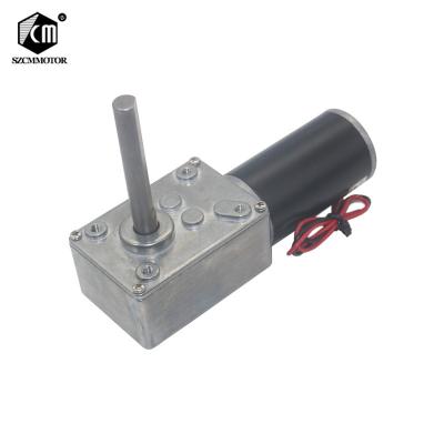 China DC 12-24V Totally Enclosed Worm Gear Motor Powerful Torque Reducer Motor CE&RoHS for sale