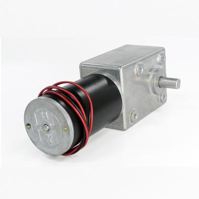 China Totally Enclosed Motor Powerful DC 6-24V Geared Motor Reducer Worm Gear Motor Self-lock Low Speed ​​Motor for sale