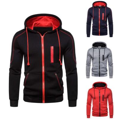 China Wholesale Anti-wrinkle Solid Color Long Sleeve Pull Over Zip Up Custom Hoodies Men for sale