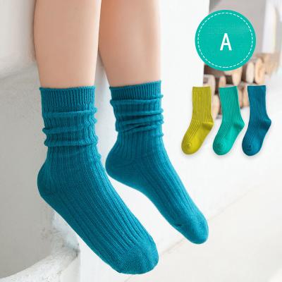 China 2021YL Autumn Wholesale Plain Cotton Stocking QUICK DRY candy colors seamless soft top baby double needle loose rib unisex stockings for sale