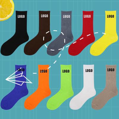 China Low MOQ Logo Socks Men Boy Streetwear YL White Colorful Custom Unisex Socks Breathable Manufacturers Combed Cotton Costume Socks for sale