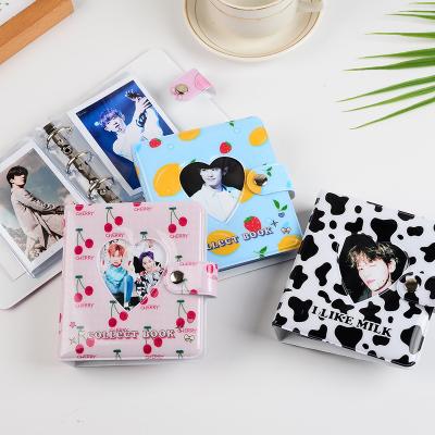 China Cute PVC 2x3 Mini Photo Album Binder Thumb Heart Cavity For Photocards Holder Notebook KPOP Cards Collector for sale