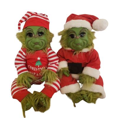 China Cute Grinch Doll Grinch Doll Christmas Stuffed Soft Plush Fabric Toy 20CM Christmas Gifts For Kids Plush Toy Doll Home Decoration for sale