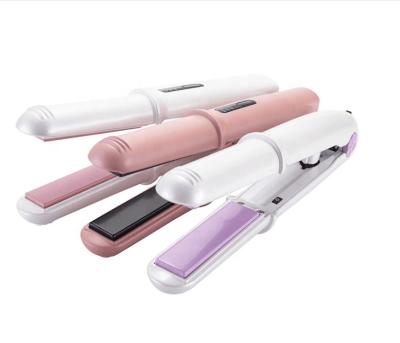 China Cordless Mini Flat Iron Hair Straightener USB Rechargeable Ceramic Mini Flat Iron Adjustable Temperature for sale