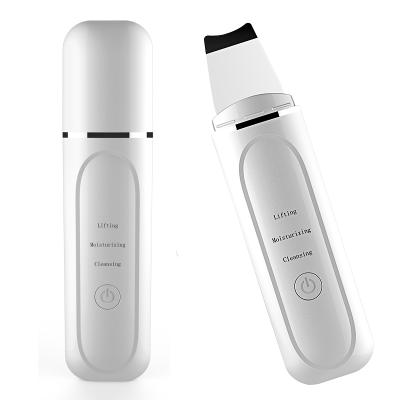 China Deep Cleansing Deep Cleansing 300mAh Rechargeable Ultrasonic Private Label Skin Acne Scrubber 3 Modes Deep Cleansing Spatula for sale