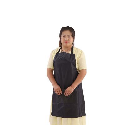 China High Quality Anti-Static Low Pockets Studs Custom Logo Leather Cut Out To Resist Mesh Hairdresser Vest Salon Canvas Aprons for sale