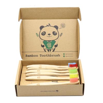 China Biodegradable Bristle Disposable Custom Nylon Kids Adult Bamboo Toothbrush for sale