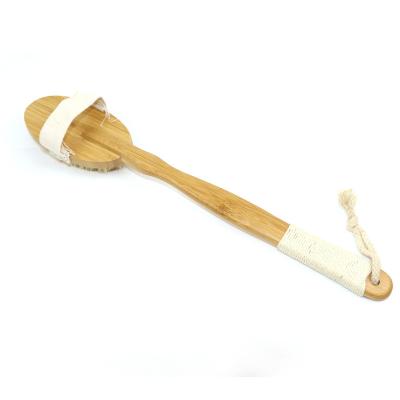 China Reusable Long Handle Hand Tool Cleaning Bamboo Scrub Brush For Kitchen for sale