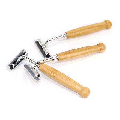 China Disposable Single Blade Personal Care Bamboo Handled Blade For Men Body Bamboo Razor for sale