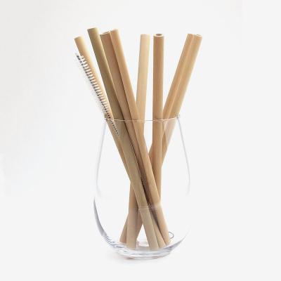 China Hot Selling Natural Eco Friendly Biodegradable Stroh Disposable Bamboo Drinking Straws Straws Bamboo Straws for sale