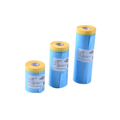 China With glue factory supply masking film perforated masking tape taped film crepe tape for sale