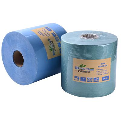 China OEM Stocked Disposable Industrial Nonwoven Cleaning Cloth Paper Roll for sale